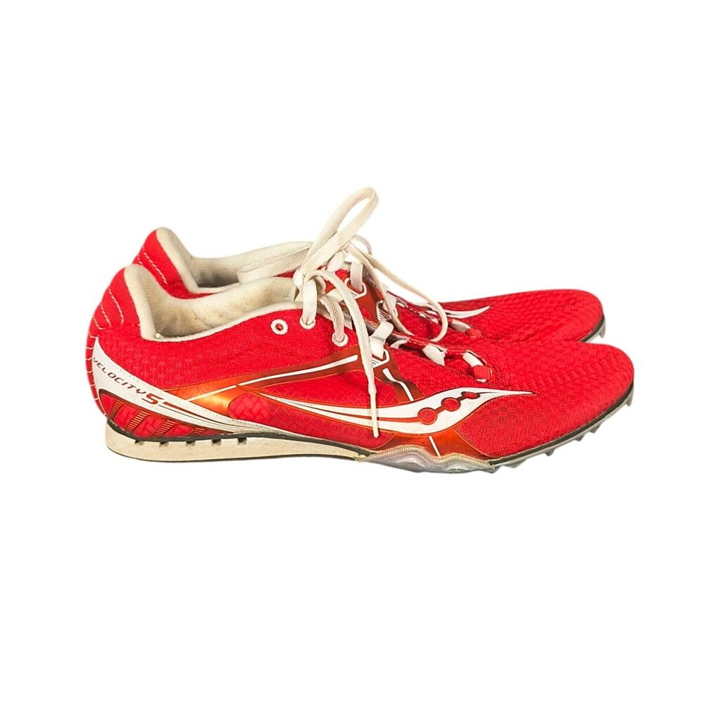 Saucony Red Velocity 5 Unisex Track Running Spikes 9.5